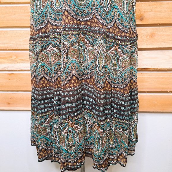 Charter Club Lined Maxi Dress Multicolor Size 14 Sleeveless Great Condition - Picture 5 of 11